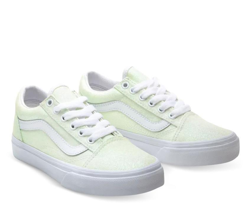 Vans Kids Old Skool (UV Glitter) Pink True White - 50-50 Skate Shop