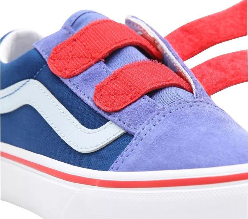 Vans Kids Old Skool (UV Glitter) Baja Blue High Risk Red - 50-50 Skate Shop