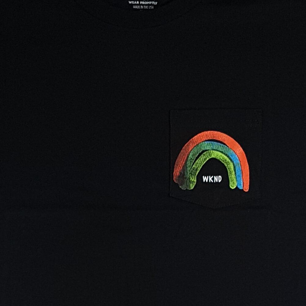 WKND Rainbow Pocket Tee Black - 50-50 Skate Shop