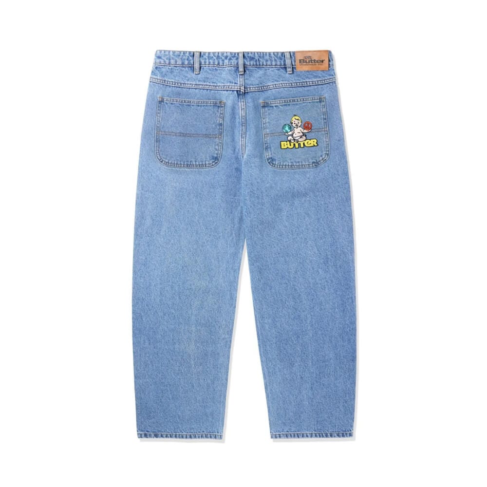 Butter Goods World Peace Denim Jeans Washed Indigo - 50-50 Skate Shop