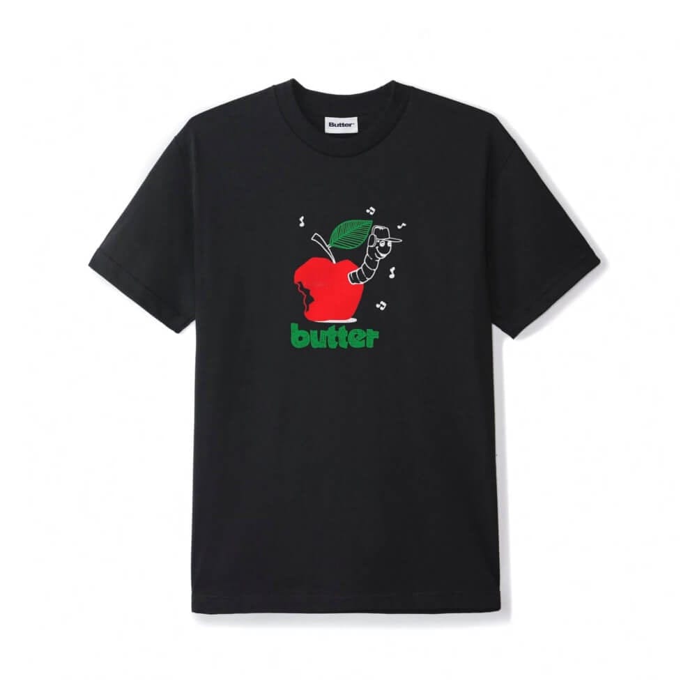 Butter Goods Tee Worm Black - 50-50 Skate Shop