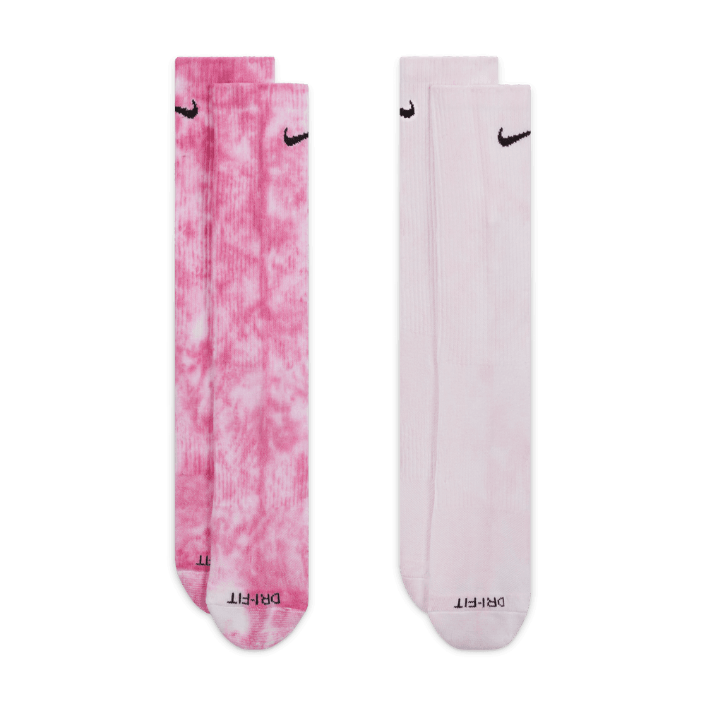 3 Pack Nike Solid Dye Dri Fit Socks, Pink Pack 