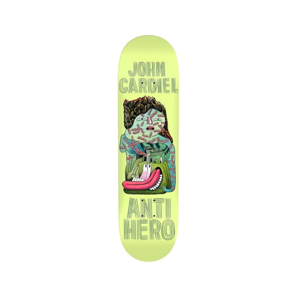 Anti Hero Skateboard Deck Hug Pavement John Cardiel 8.62" x 32.3" Green 14.6" WB - 50-50 Skate Shop