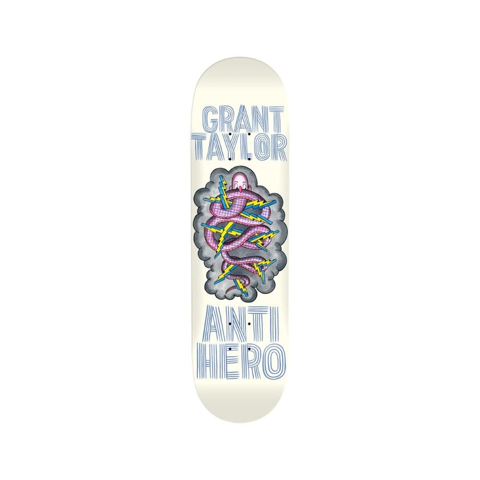 Anti Hero Skateboard Deck Hug Pavement Grant Taylor 8.38" x 32.25" Off White 14.5" WB