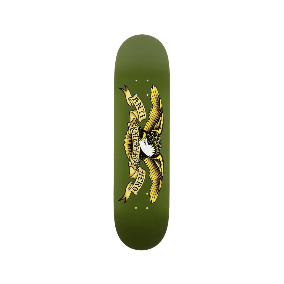 Anti Hero Skateboard Deck Mis Rego Eagle 8.5" x 31.75" Green 14" WB - 50-50 Skate Shop