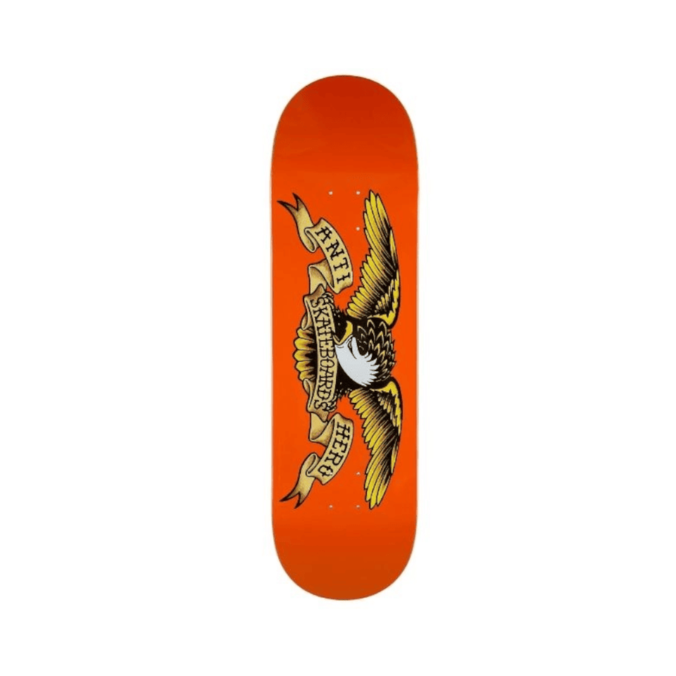Anti Hero Skateboard Deck Mis Rego Eagle 8.5" x 31.75" Orange 14" WB - 50-50 Skate Shop