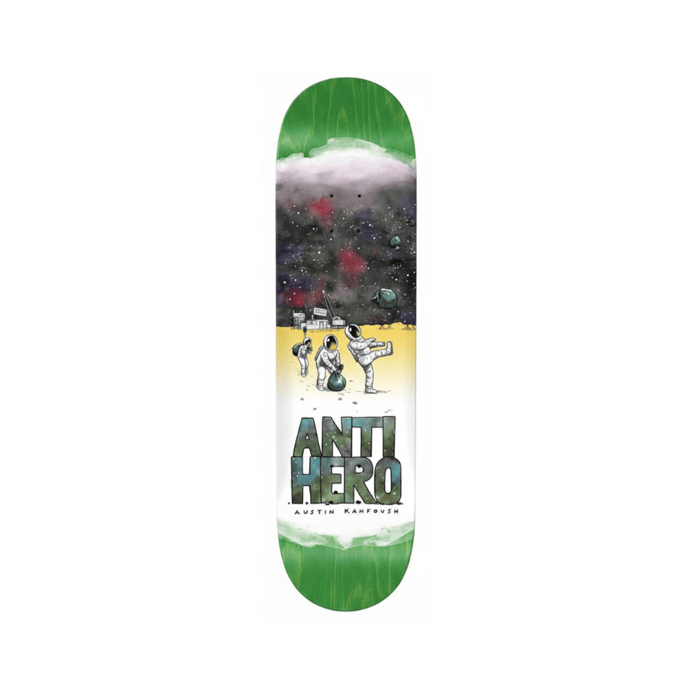Anti Hero Skateboard Deck Space Junk Austin Kanfoush 8.25" x 32" 14.38" WB Green
