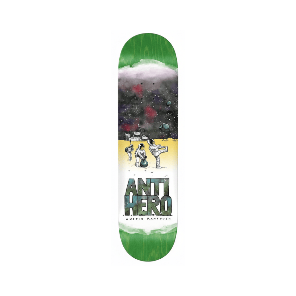 Anti Hero Skateboard Deck Space Junk Austin Kanfoush 8.25" x 32" 14.38" WB Green