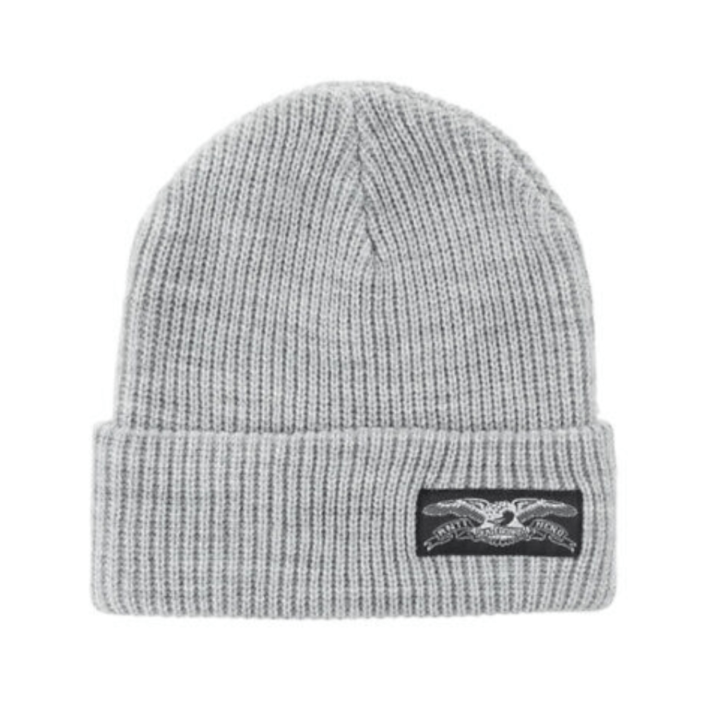 Antihero Skate Beanie Stock Eagle Label Heather Grey - 50-50 Skate Shop