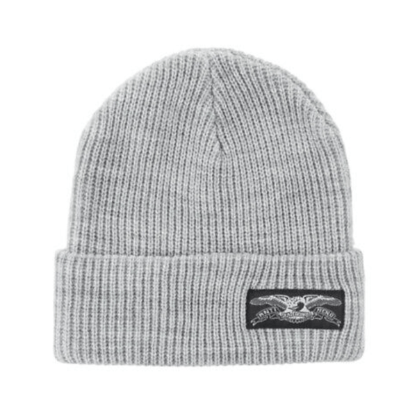 Antihero Skate Beanie Stock Eagle Label Heather Grey - 50-50 Skate Shop