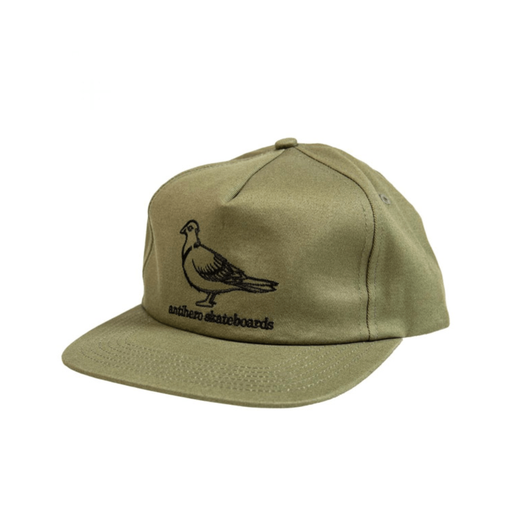 Antihero Skate Cap Adjustable Basic Pigeon Olive Black - 50-50 Skate Shop