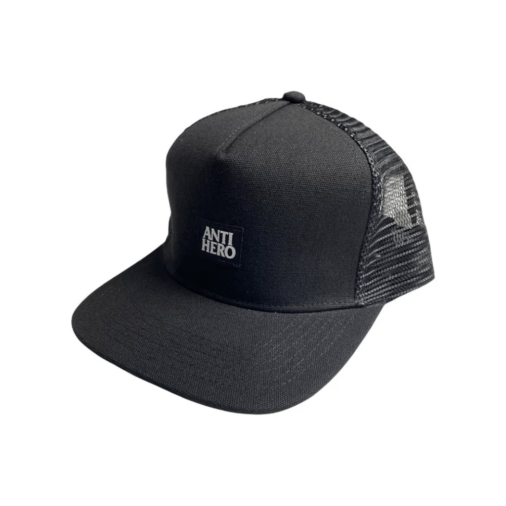 Antihero Skate Cap Trucker Blackhero Emblem Black Black - 50-50 Skate Shop