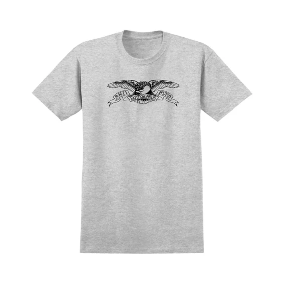 Antihero Skate Youth Tee Basic Eagle Heather Grey - 50-50 Skate Shop