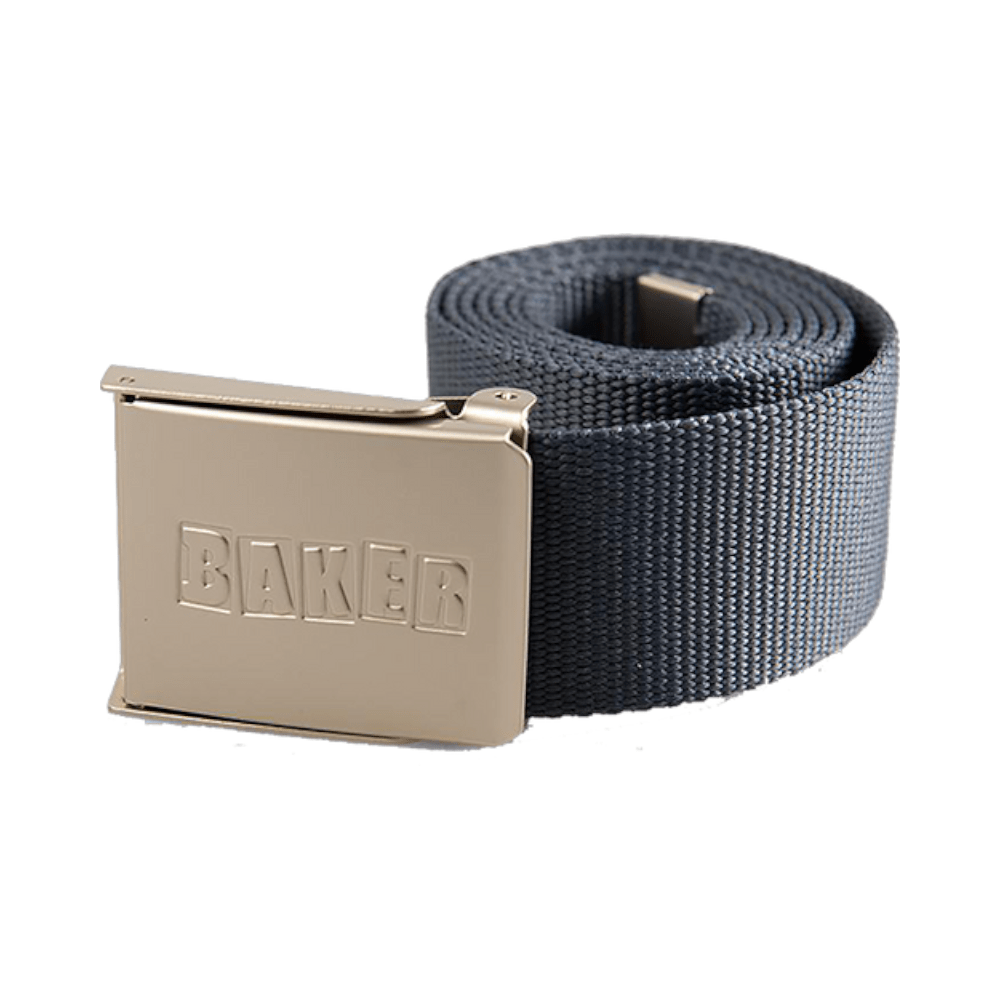 Baker Skate Brand Logo Navy Web Belt - 50-50 Skate Shop