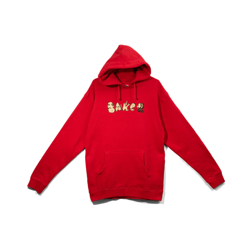 Baker Skate Friends Hoodie Red - 50-50 Skate Shop