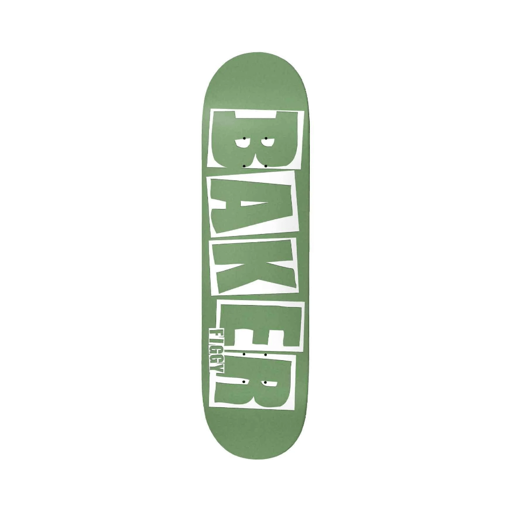 Baker Skateboard Deck Figgy Brand Name B2 8.25" x 32.25" Moss 14.25" WB - 50-50 Skate Shop