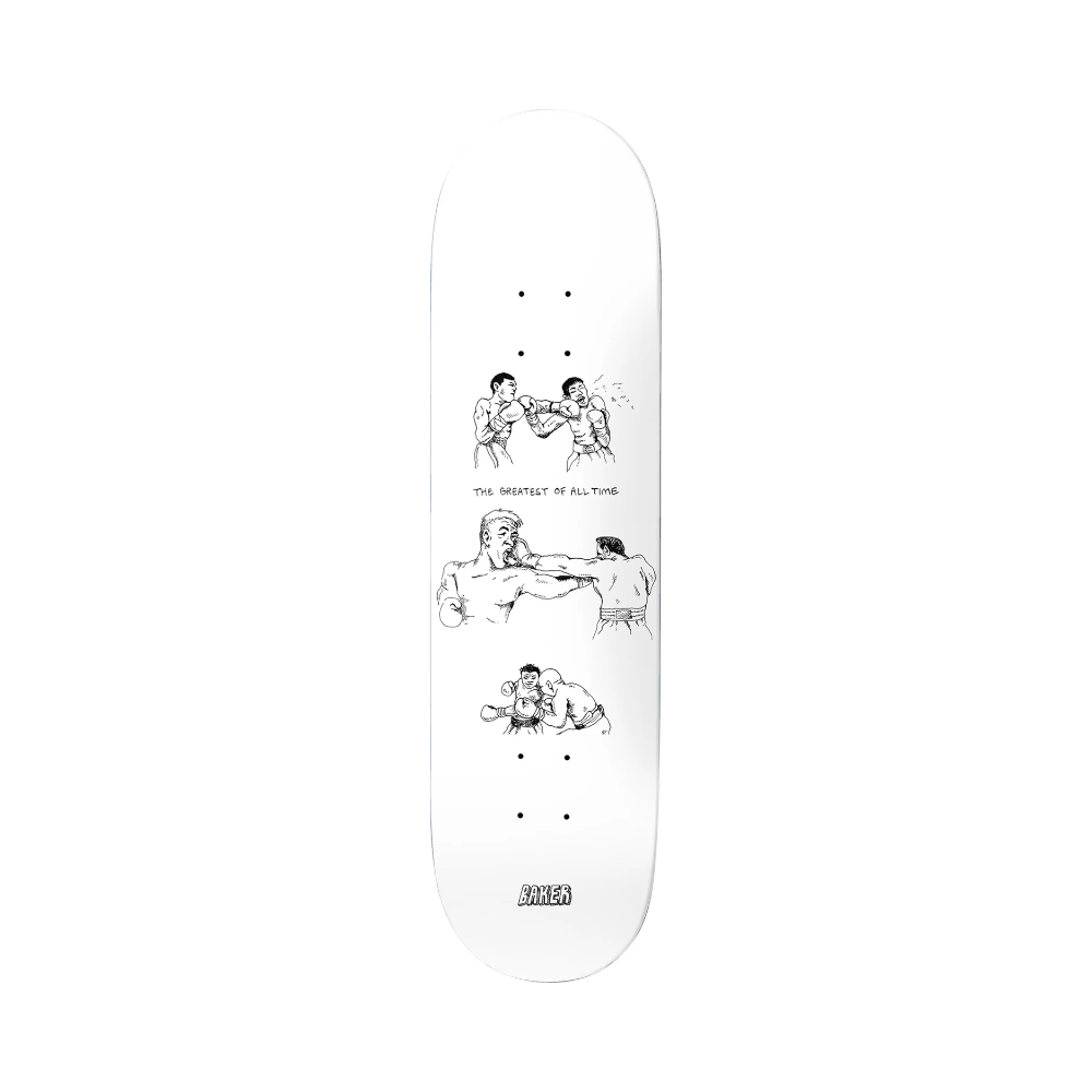 Baker Skateboard Deck T-Funk Goat 8.125" x 31.5" White 14.25" WB - 50-50 Skate Shop
