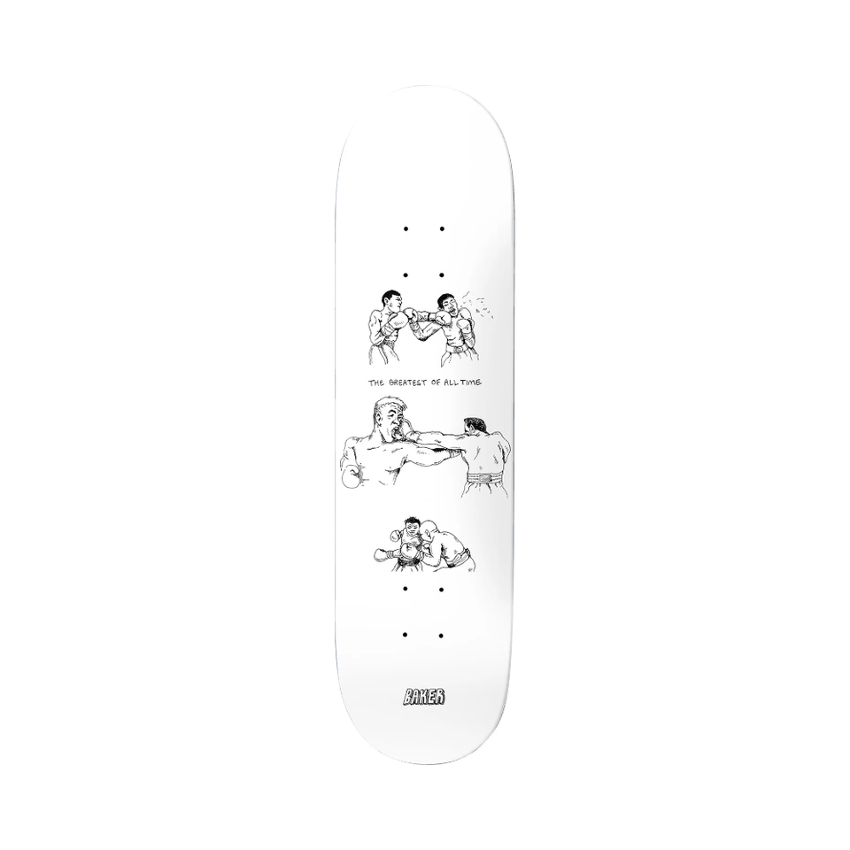Baker Skateboard Deck T-Funk Goat 8.125" x 31.5" White 14.25" WB - 50-50 Skate Shop