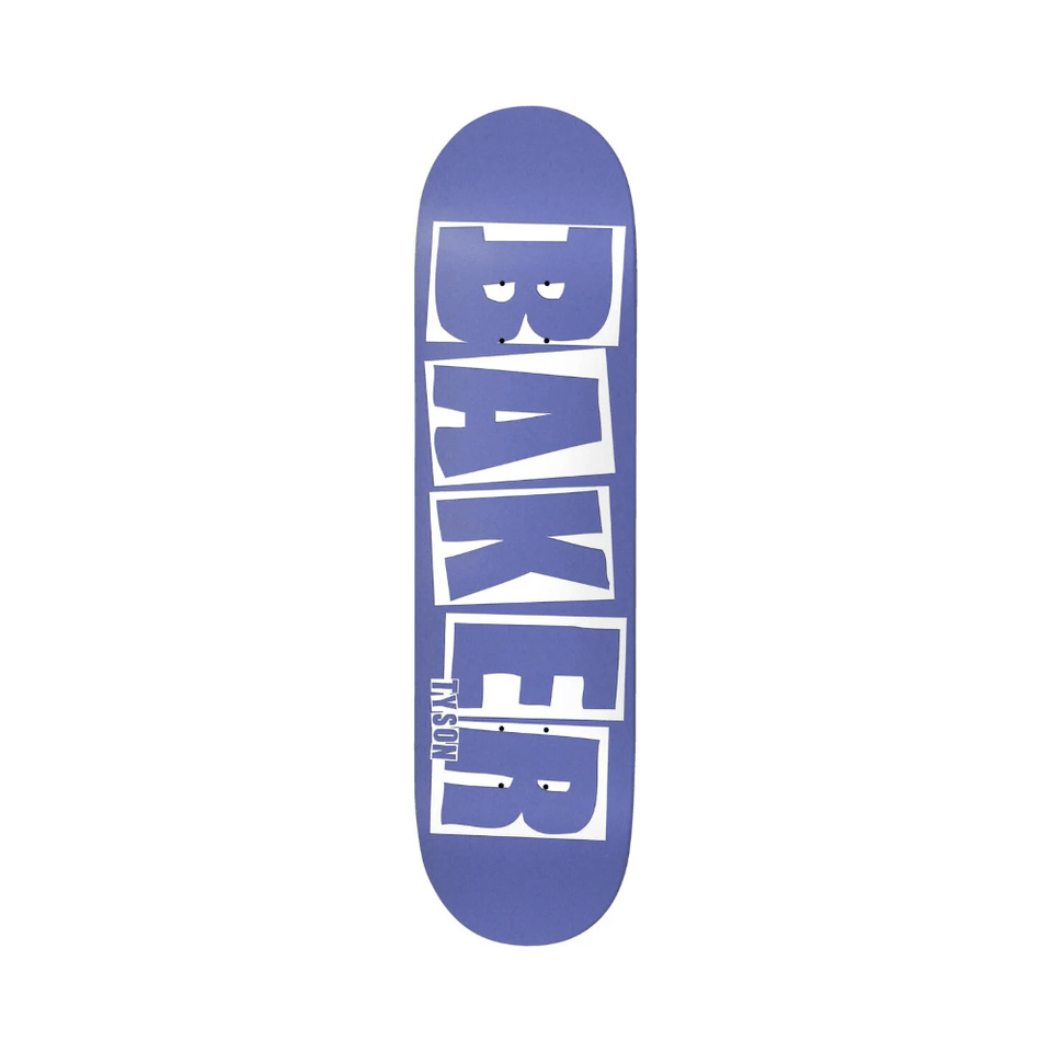 Baker Skateboard Deck Tyson Brand Name B2 8.0" x 32" Periwinkle 14.25" WB - 50-50 Skate Shop