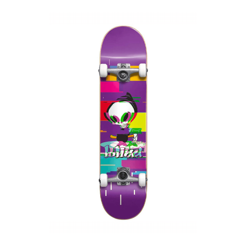 Blind Skateboard Complete Reaper Glitch 7.75" x 31.25" Purple 13.75" WB - 50-50 Skate Shop