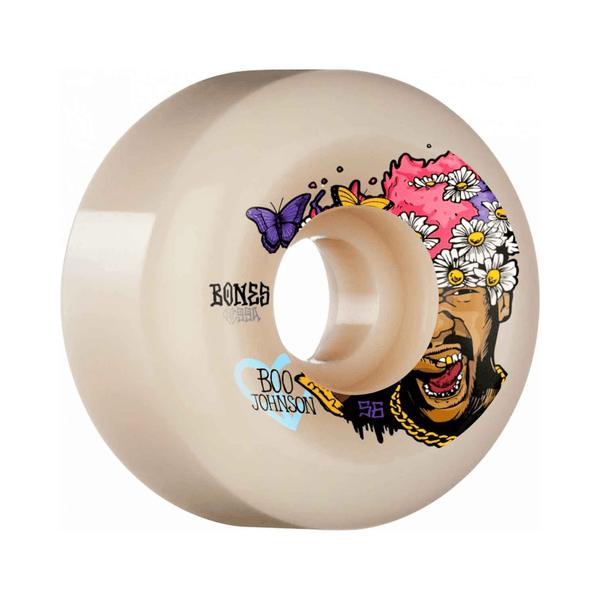 Bones Skateboard Wheels STF Boo Just Have Fun 56mm V6 Wide 99A - 50-50 Skate Shop