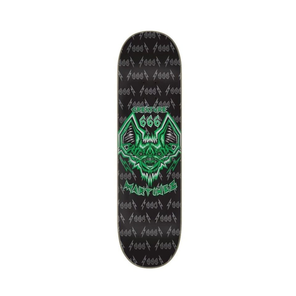 Creature Skateboard Deck Martinez GRBG Bat Pro 8.6" x 32.11" Black 14.626" WB