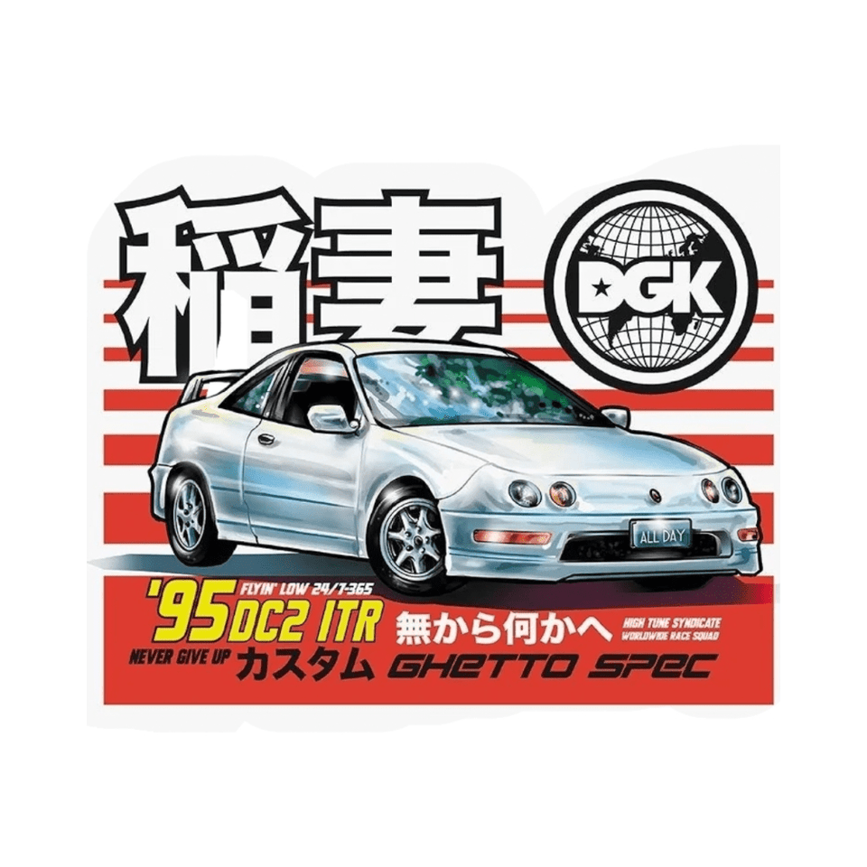 DGK Skate JDM DC2 Sticker 3" x 4" (Sold individually) - 50-50 Skate Shop