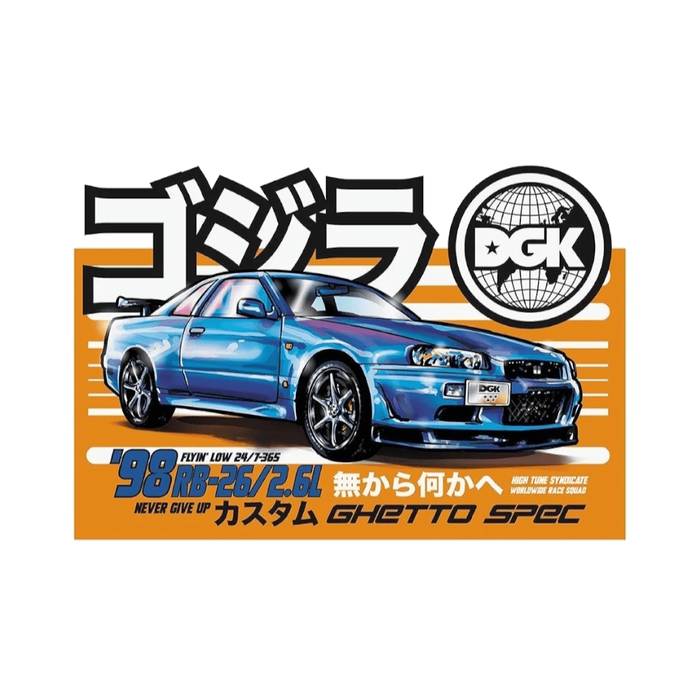 DGK Skate Godzilla R34 Sticker 3" x 4" (Sold individually) - 50-50 Skate Shop