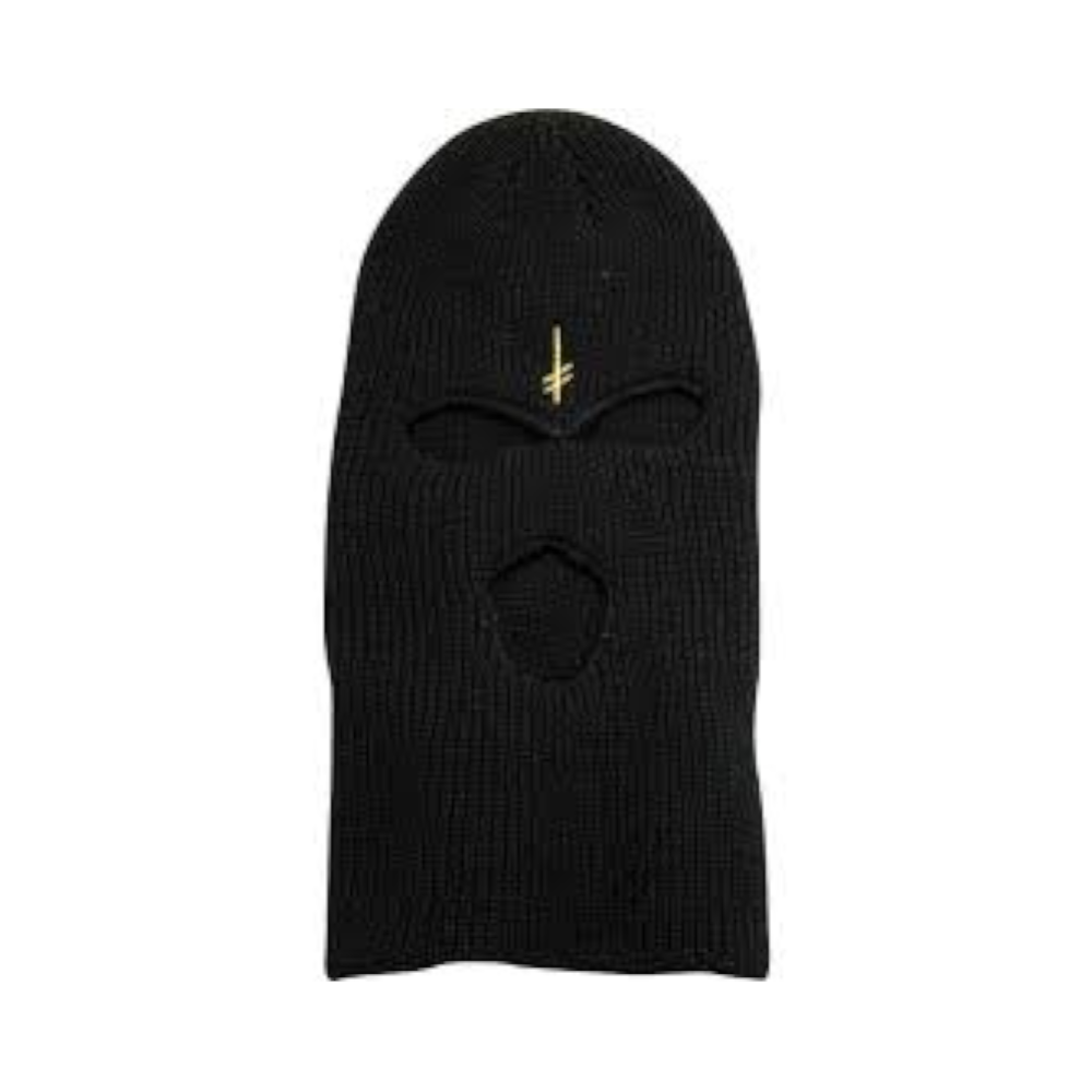 Deathwish Skate Gang Logo Ski Mask Black Gold - 50-50 Skate Shop