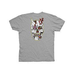 Deathwish Skate Skull Demons Grey Heather Tee - 50-50 Skate Shop