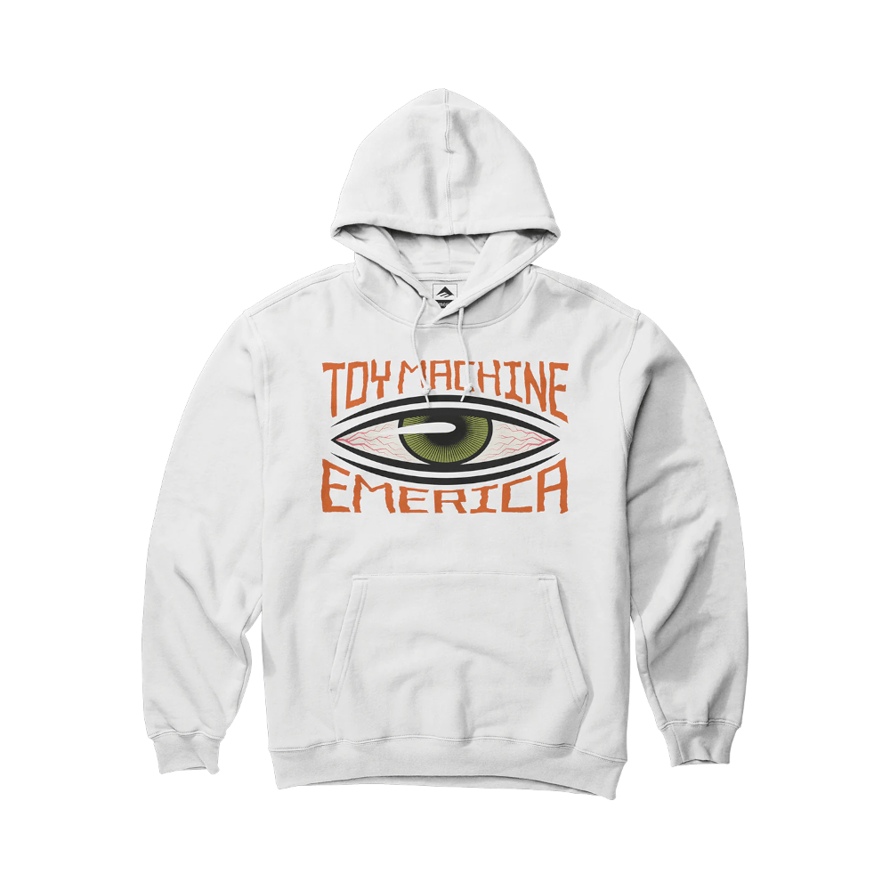 Emerica X Toy Machine Eye Hoodie White - 50-50 Skate Shop