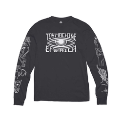 Emerica X Toy Machine Eye Long Sleeve Tee Black - 50-50 Skate Shop