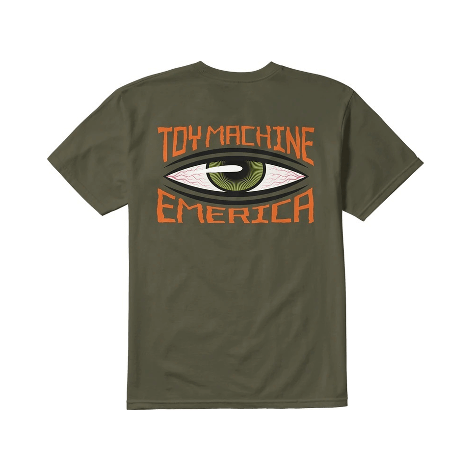 Emerica X Toy Machine Eye Tee Olive - 50-50 Skate Shop