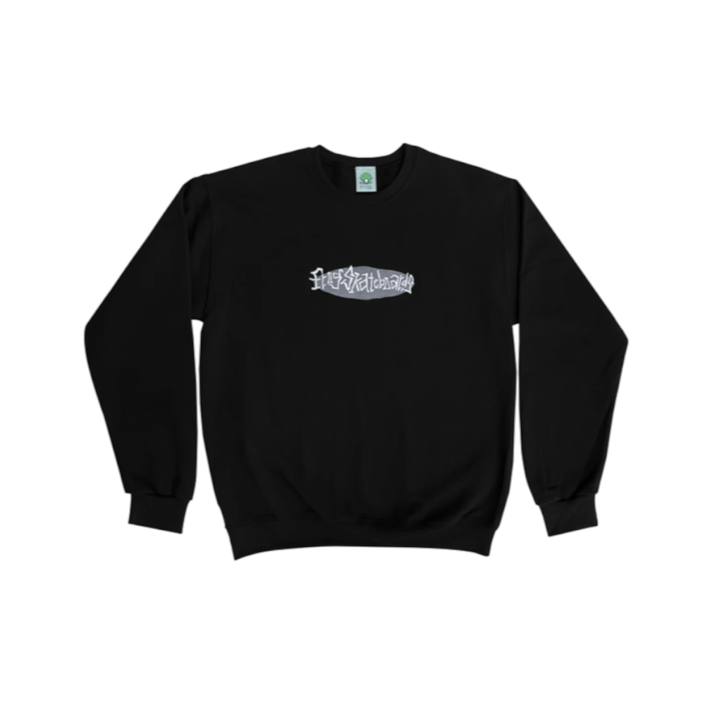 Frog Skate Crewneck Embroidered Logo Black - 50-50 Skate Shop