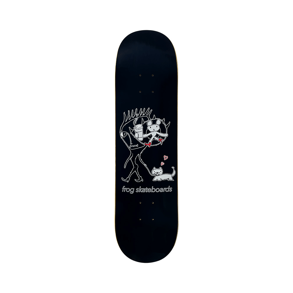 Frog Skateboard Deck Coffee To Go 8.25" x 31.875" Black 14.25" WB