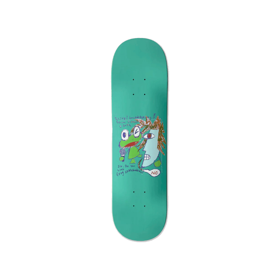 Frog Skateboard Deck Do You Like Frog 8.38" x 32" Teal 14.375" WB - 50-50 Skate Shop