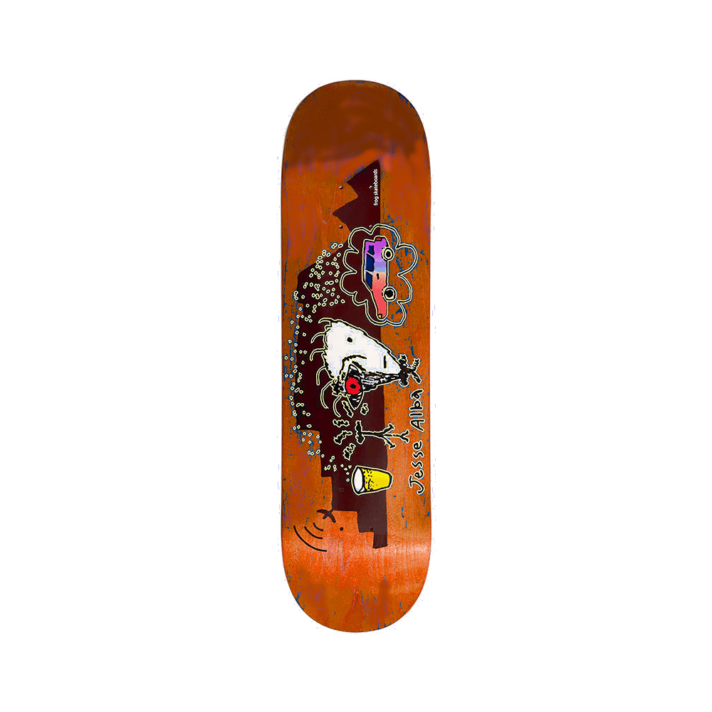 Frog Skateboard Deck Jesse Alba 8.25" x 31.875" Orange 14.25" WB - 50-50 Skate Shop