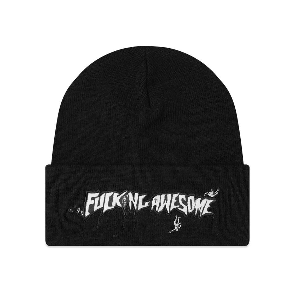 Fucking Awesome Skate Virgin Stamp Cuff Beanie Black - 50-50 Skate Shop