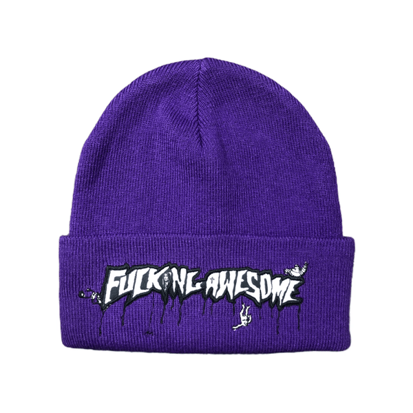 Fucking Awesome Skate Virgin Stamp Cuff Beanie Purple - 50-50 Skate Shop