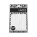 Globe Flat High Top Laces 180cm White (Pair)