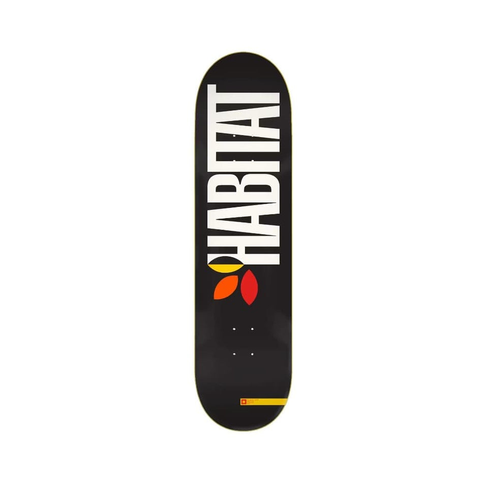 Habitat Skateboard Deck Apex Bold 8.25" x 32.375" Black 14.25" WB
