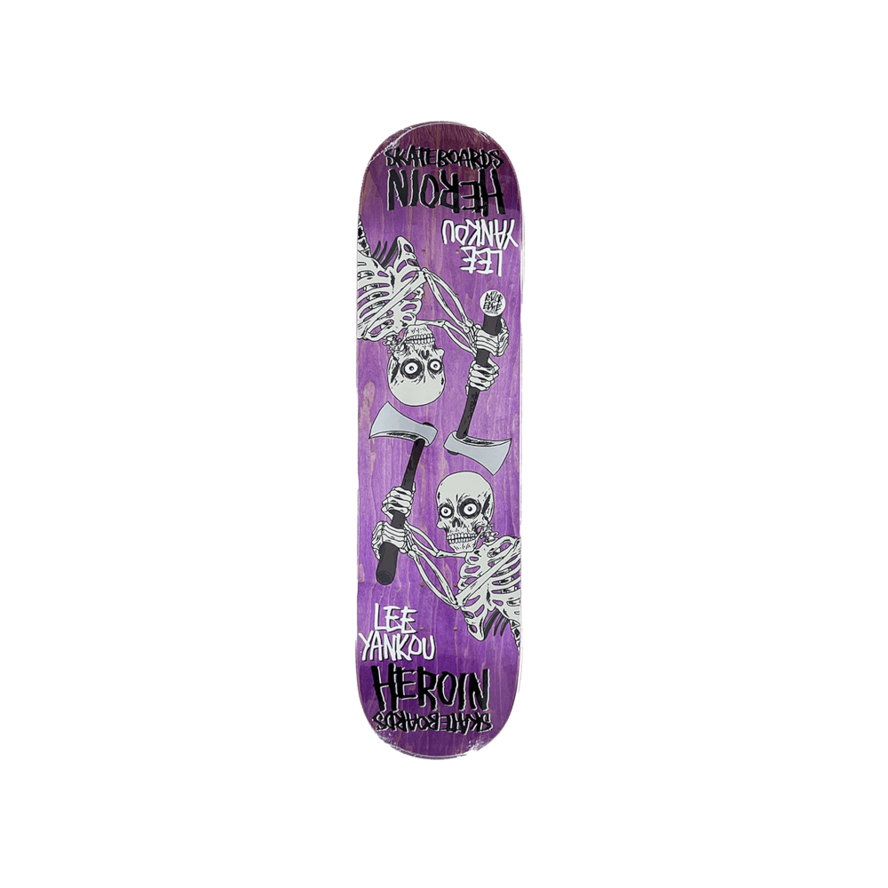 Heroin Skateboard Deck Lee Yankou Life Deck 8.25" Purple - 50-50 Skate Shop