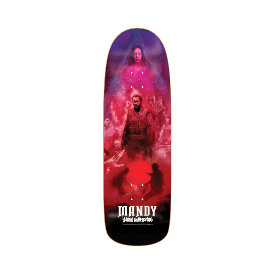 Heroin Skateboard Deck Mandy Poster 9.6" x 32" Purple 14.625" WB - 50-50 Skate Shop