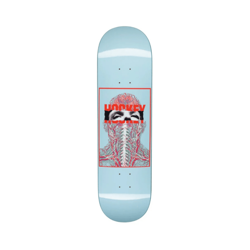 Hockey Skateboard Deck Nerves John Fitzgerald 8.5" x 31.91" Blue 14.25" WB - 50-50 Skate Shop