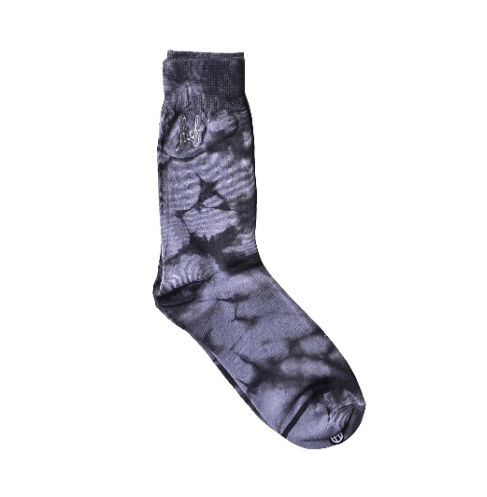 Huf Socks Script Logo Crystal Wash Black - 50-50 Skate Shop