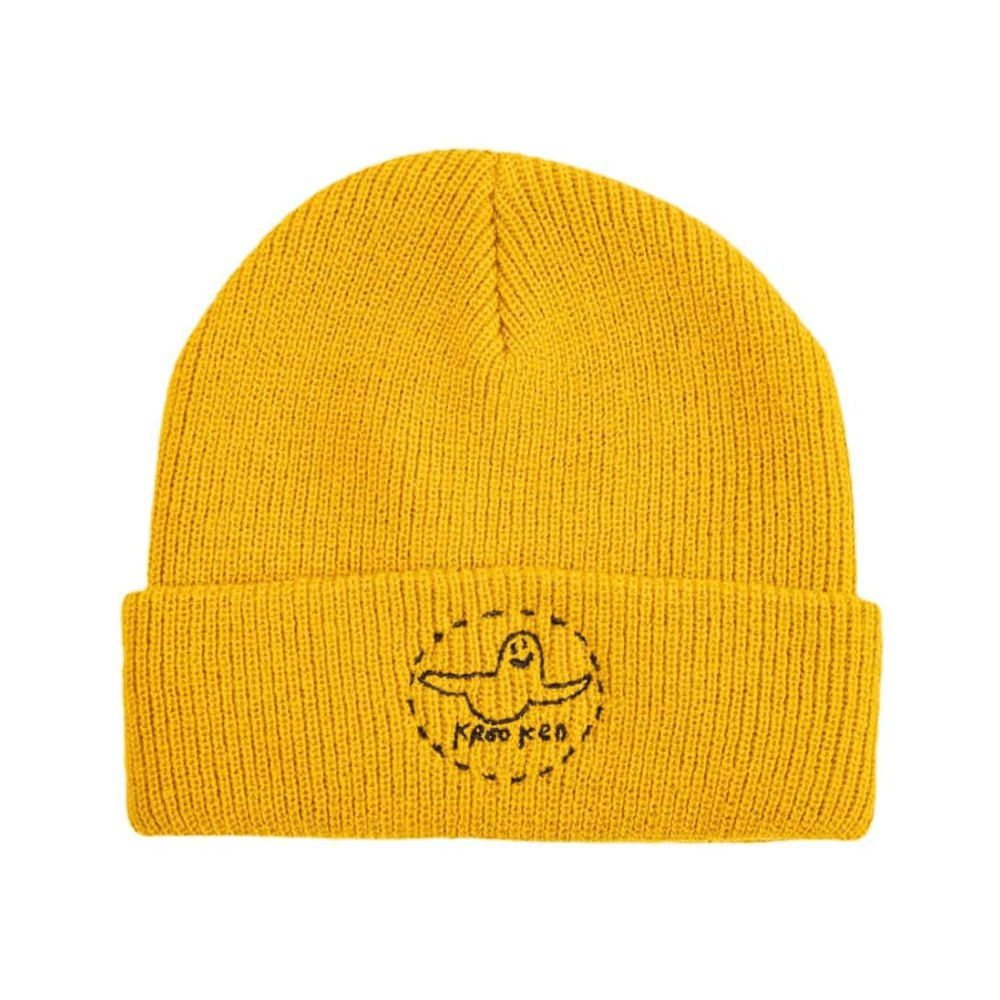 Krooked Skate Beanie Trinity Cuff Yellow Black - 50-50 Skate Shop