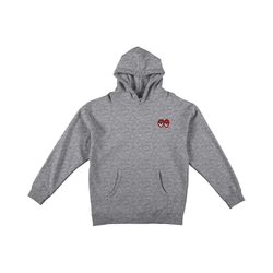 Krooked Skate Sweater Hoodie Stock Eyes Heather Grey - 50-50 Skate Shop