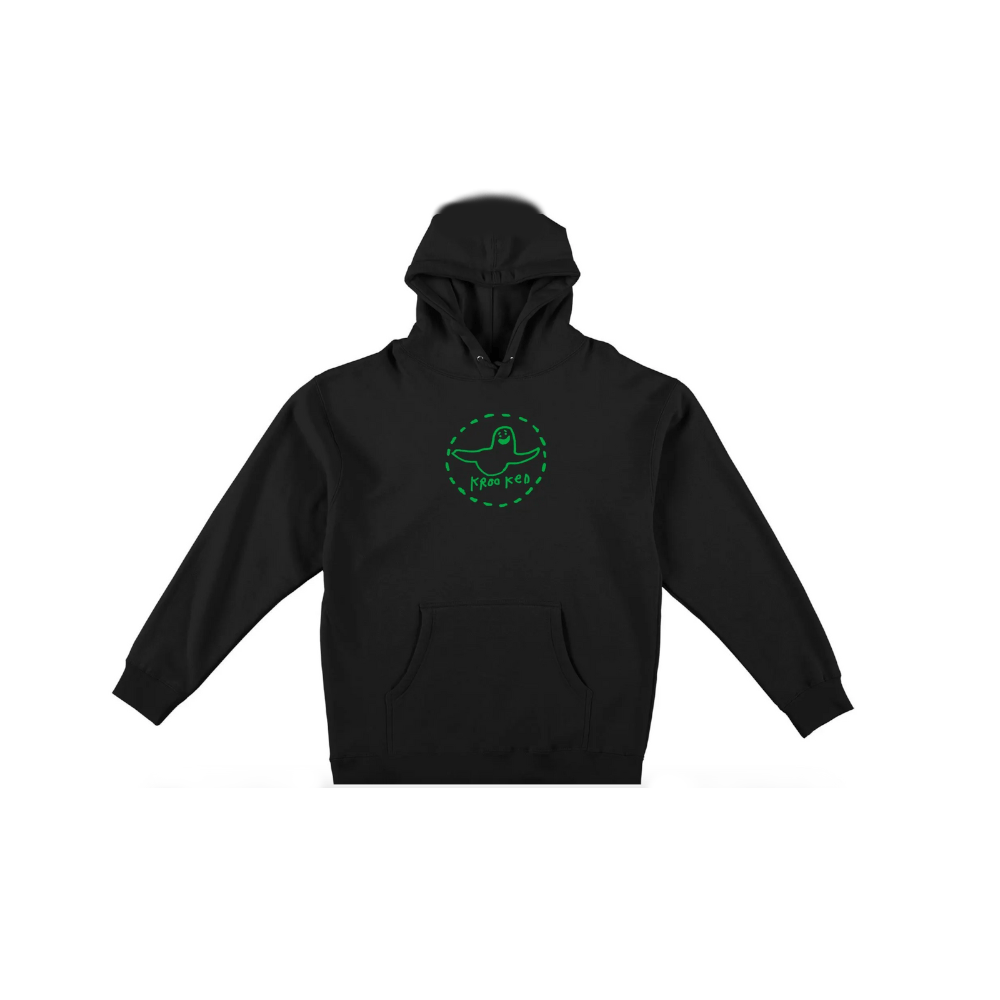 Krooked Skate Sweater Hoodie Trinity Black Green - 50-50 Skate Shop