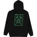 Krooked Skate Sweater Hoodie Moonsmile Raw Black Green - 50-50 Skate Shop