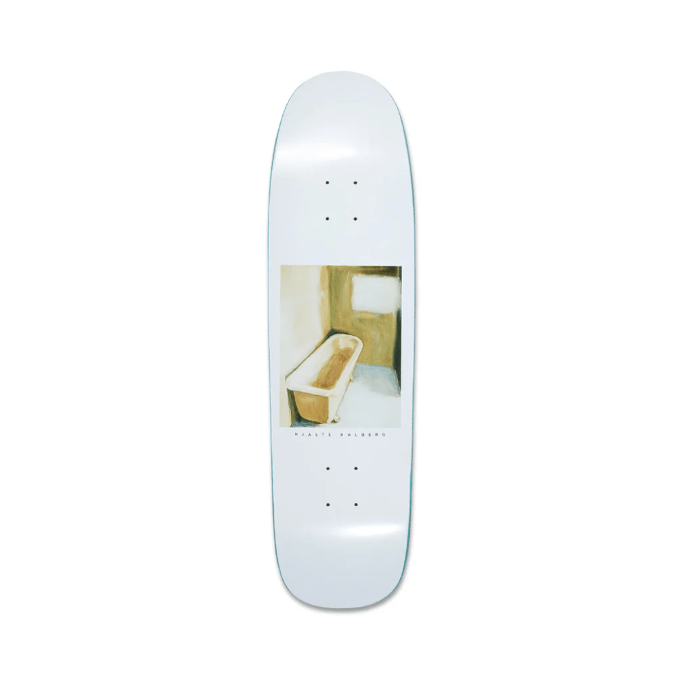 Polar Skateboard Deck Hjalte Halberg Bathtub P9 Shape 8.625" x 32" White 14.5" WB - 50-50 Skate Shop